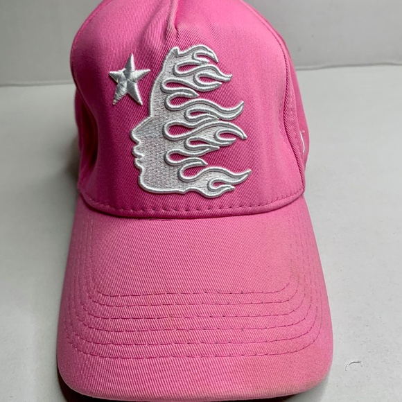 Hellstar OG Logo Snapback Hat OS in Pink and White Pink hellstar snapback - Gem main image 2
